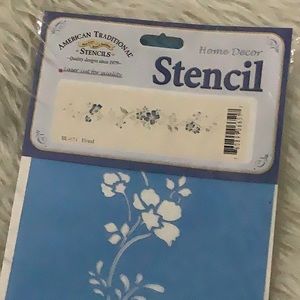 American traditional stencil floral